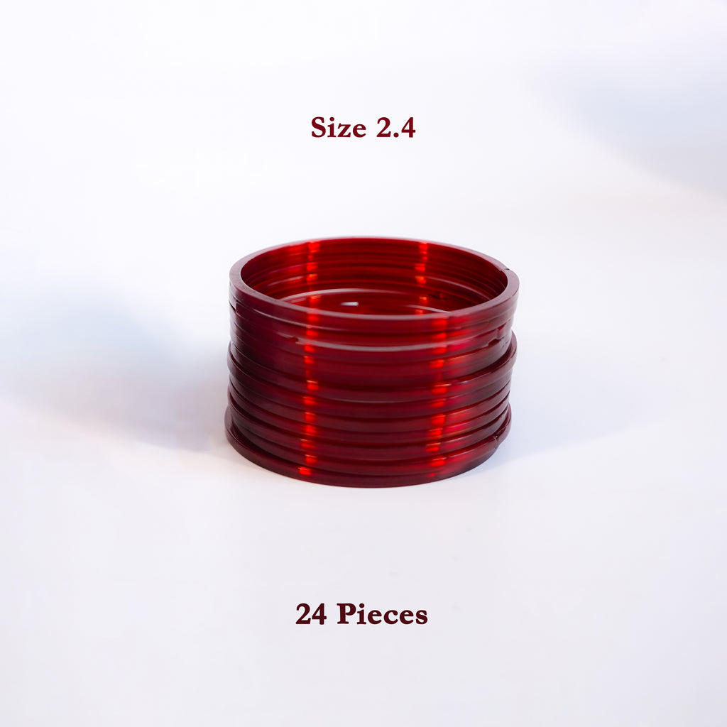 Plain Maroon Glass Bangles