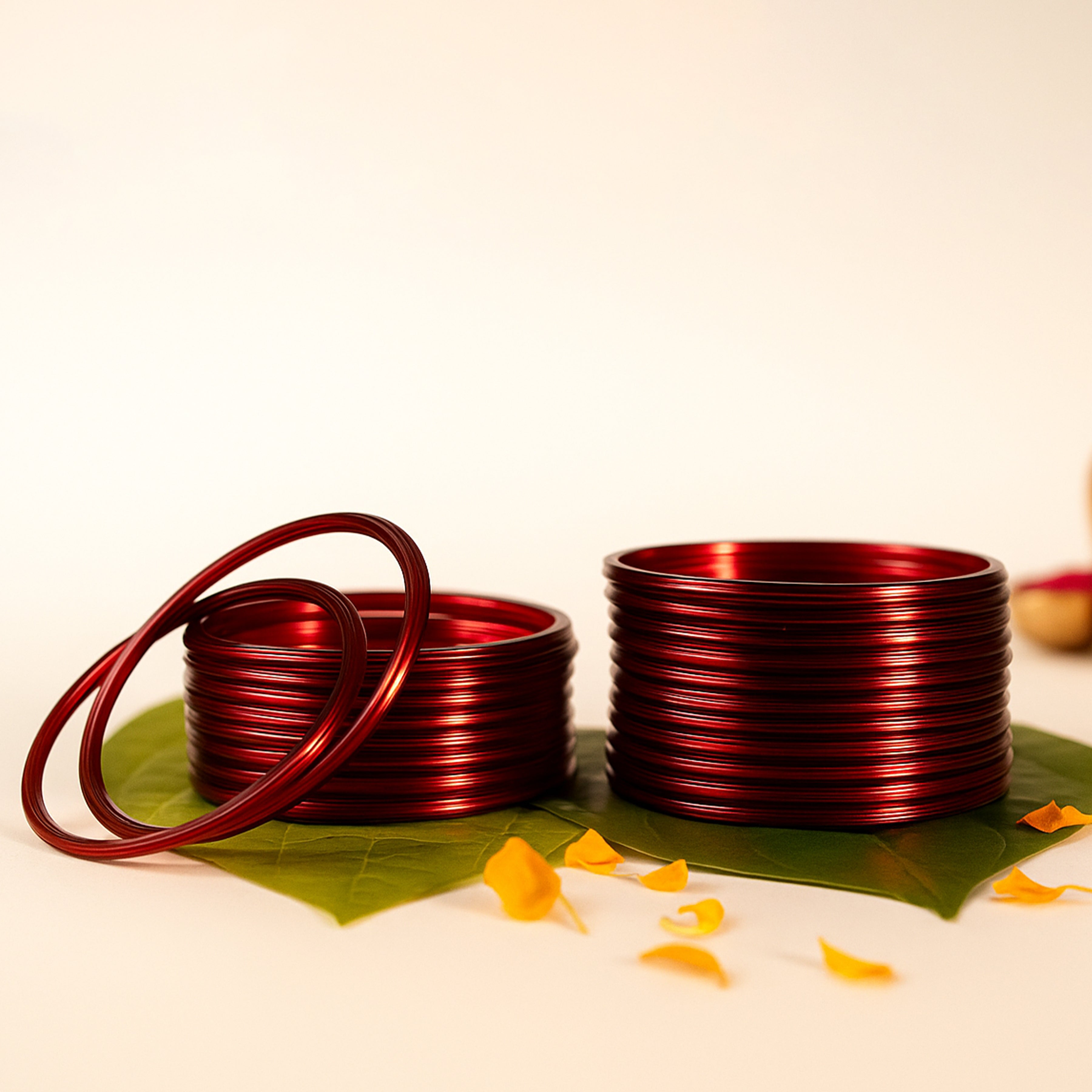 Plain Maroon Glass Bangles