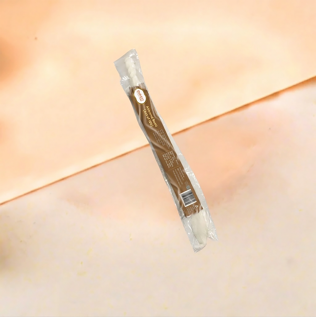 Long Twisted Akhand Jyoth Batti - White (1 Pcs).