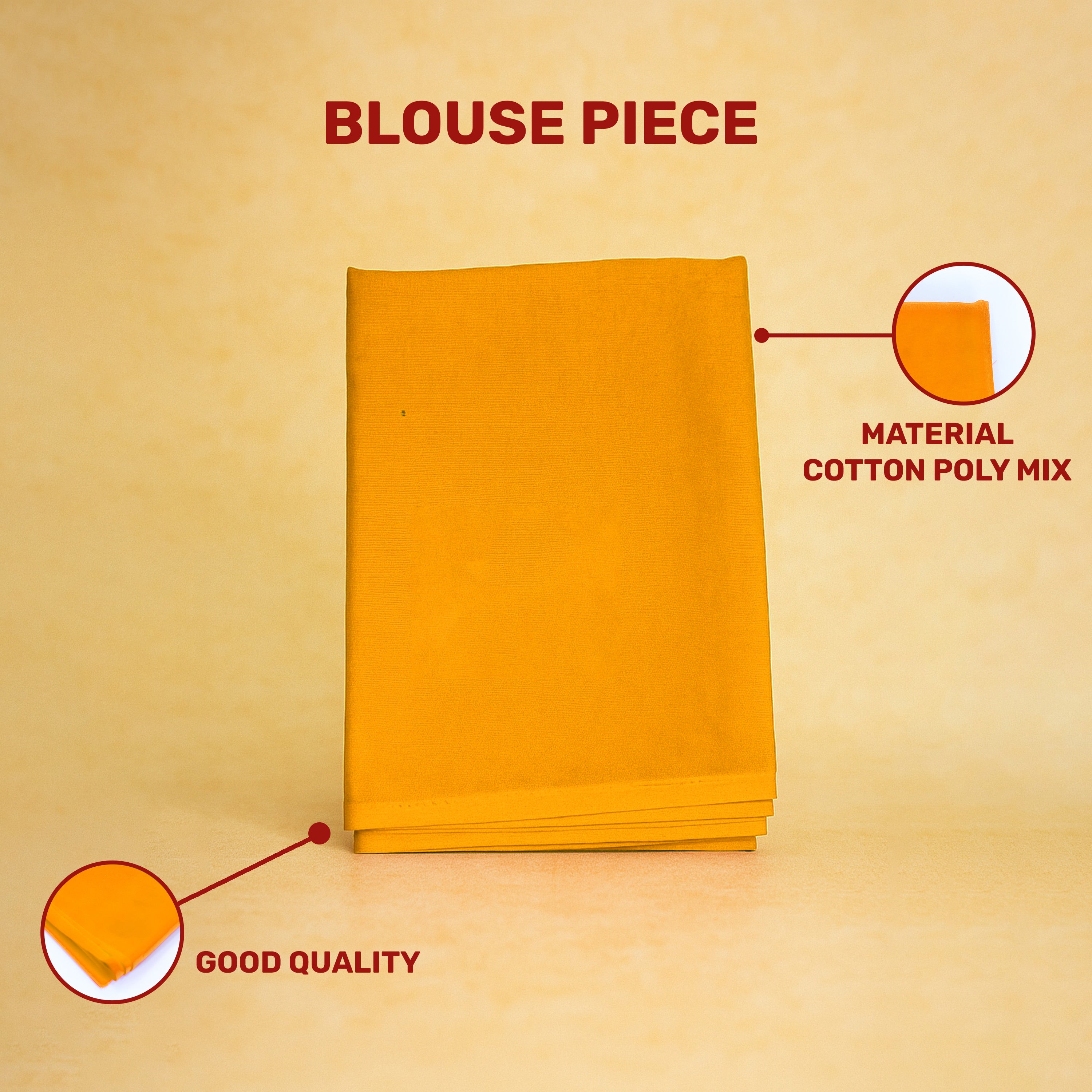Cotton Yellow Puja Cloth -  120 x 80 cm