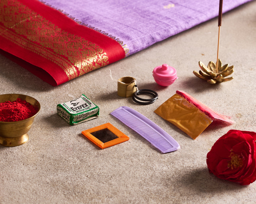 Bagina set pooja gift kit packed box by Svasti, established 1950