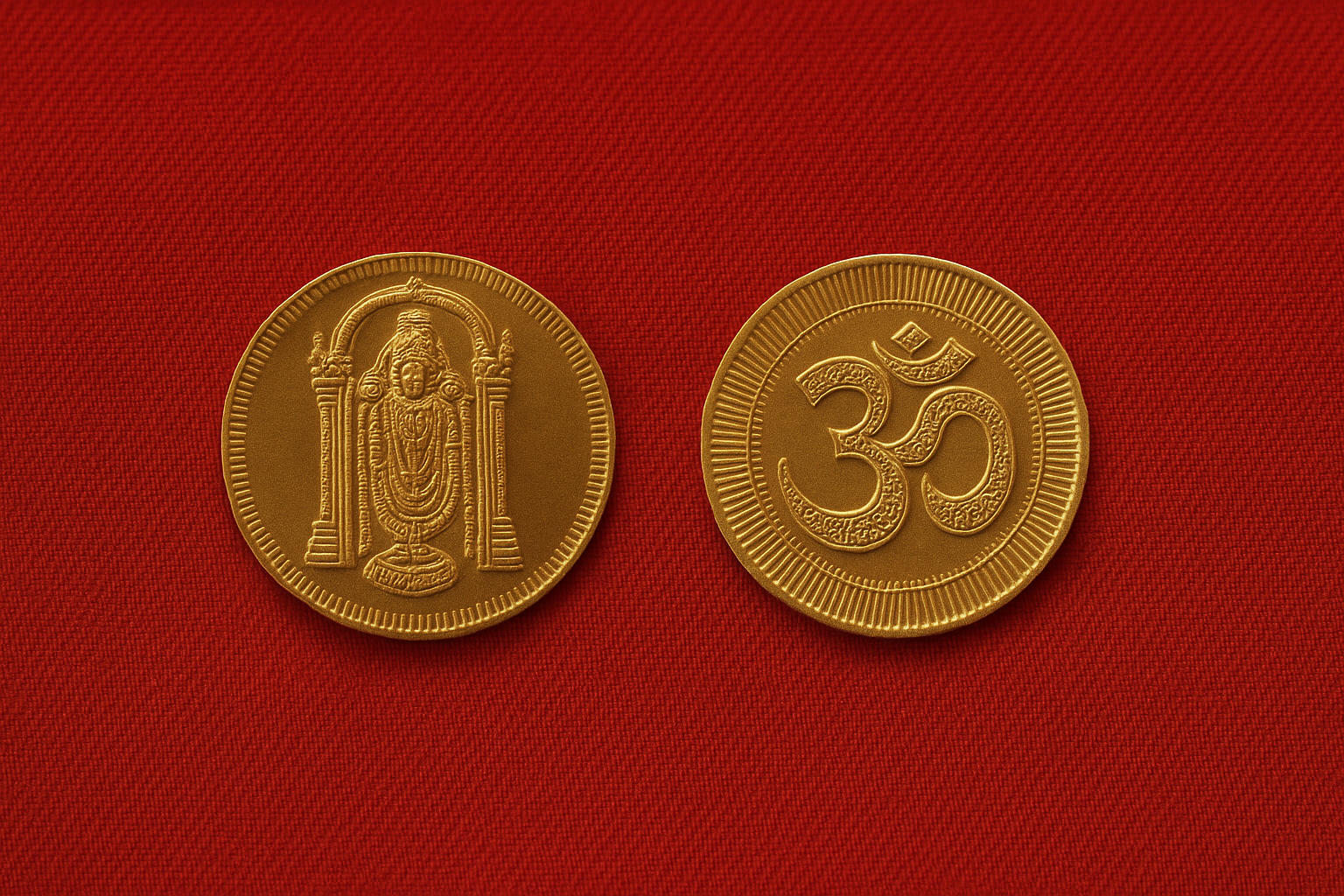 5 Brass Coin for Pooja By Svasti
