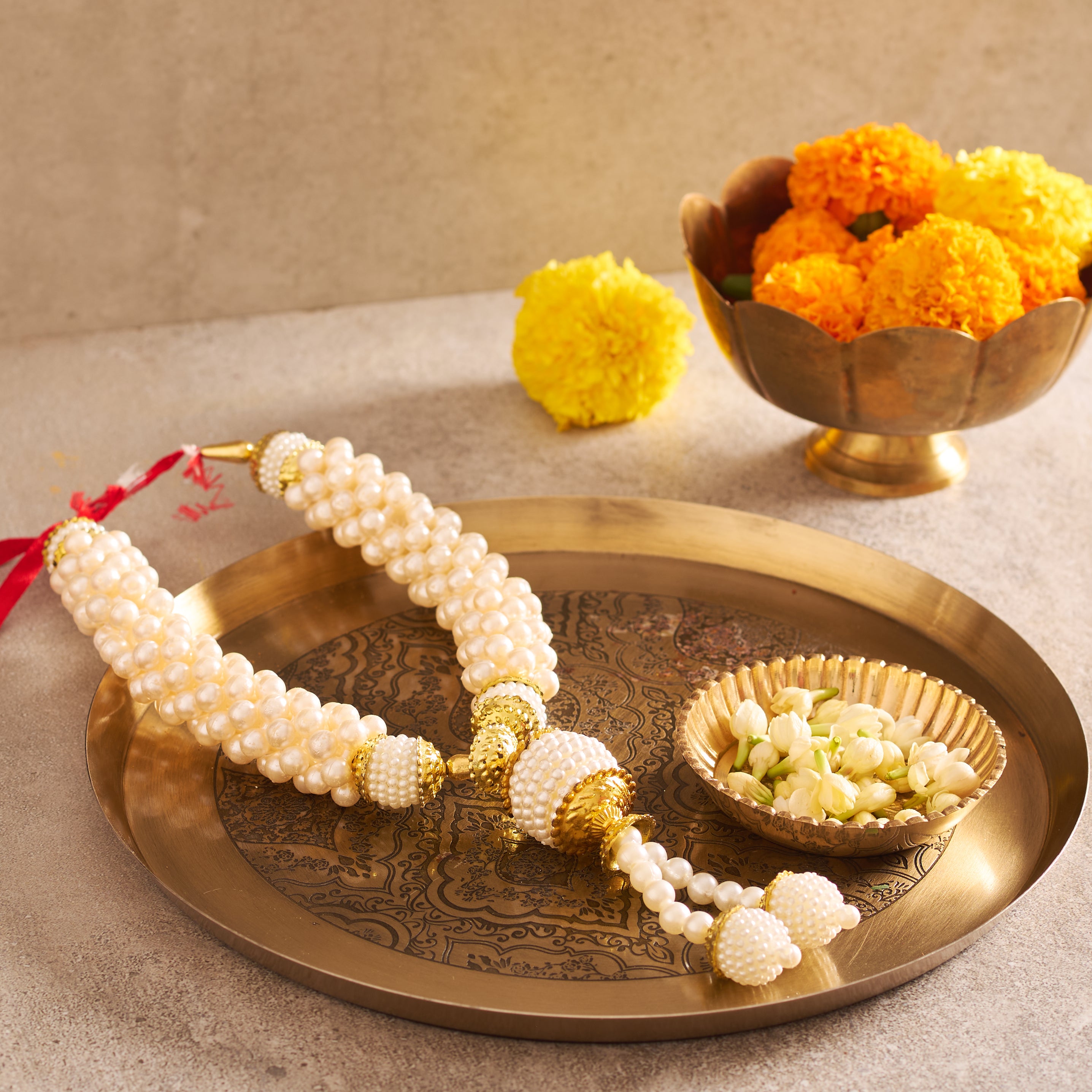 Pearl Moti Mala for Idols and Festivals