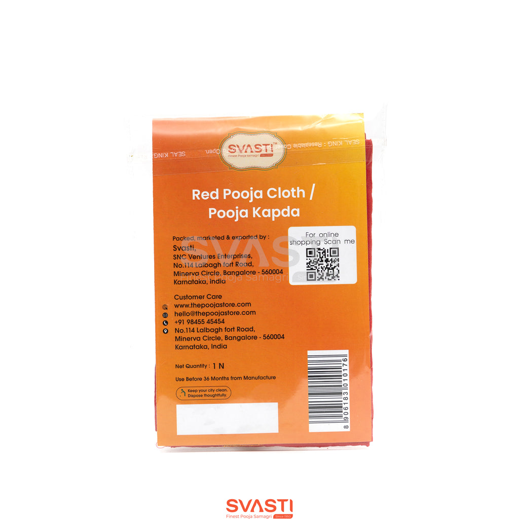 Pure Cotton Red Altar Cloth (100 x 55 cm, 1 pc)