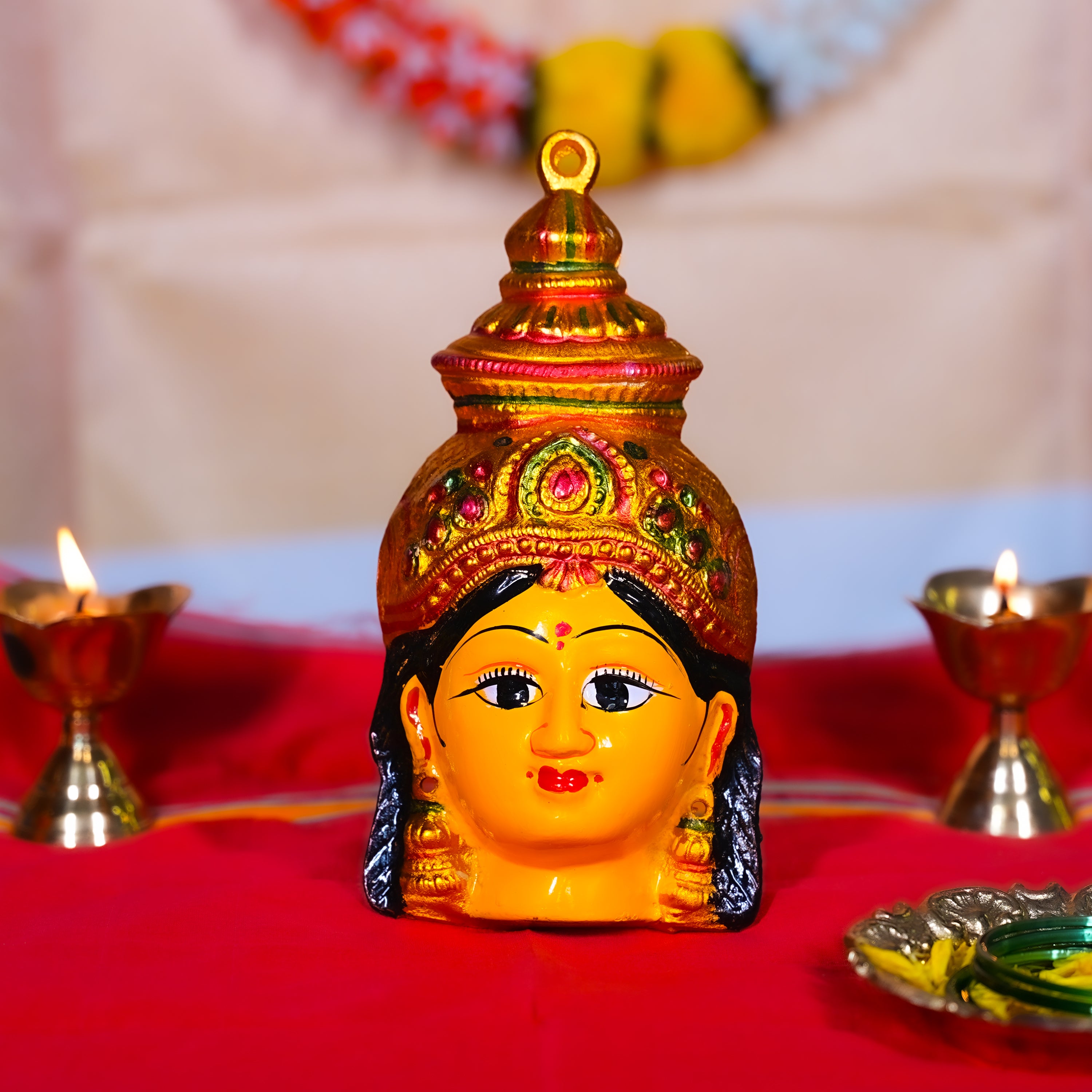 Lakshmi Plain Face Idol for Varalakshmi Pooja
