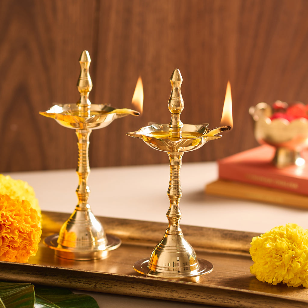 Brass Panchdeepa Vilakku( 2 pc).