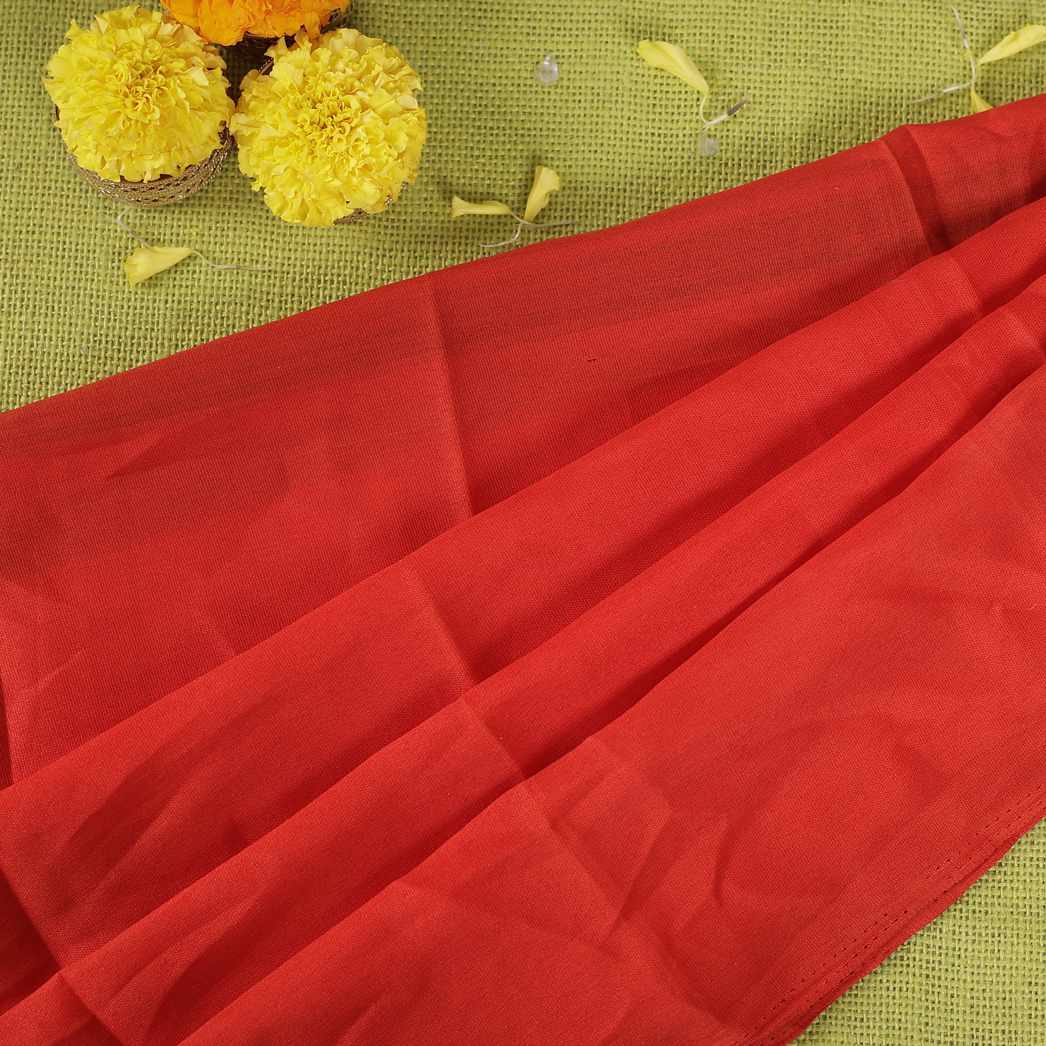 Pure Cotton Red Altar Cloth (100 x 55 cm, 1 pc)