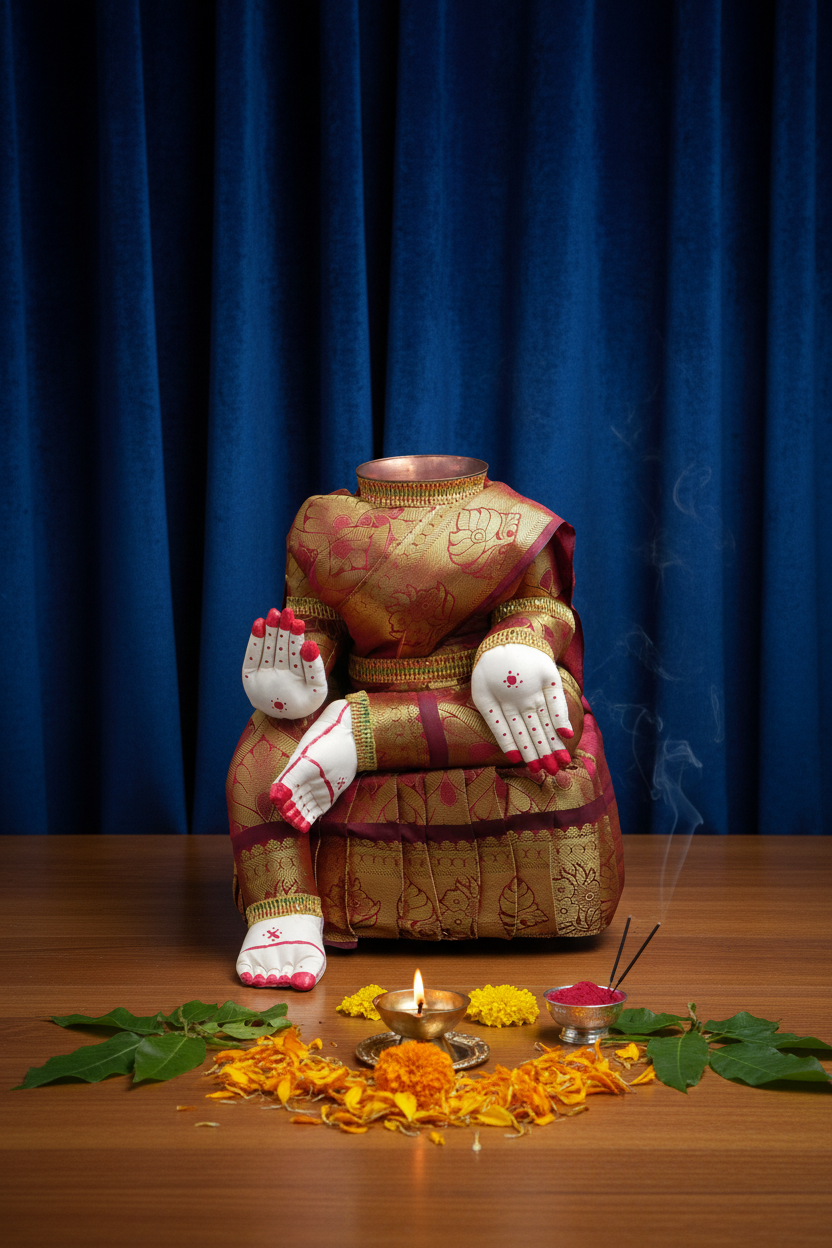 Devi Idol ( Excluding Face ) - Height 11 inches