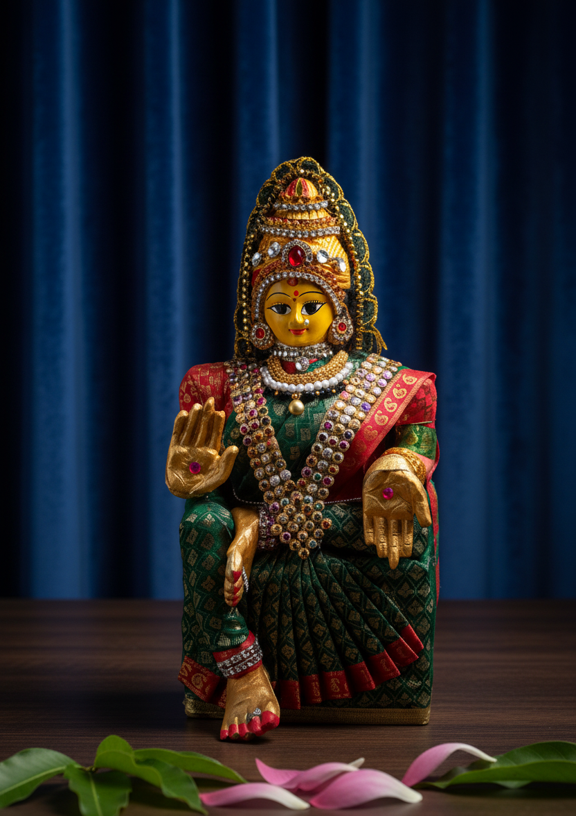 Decorated Varamahalakshmi Devi Idol ( Height- 12 inch)