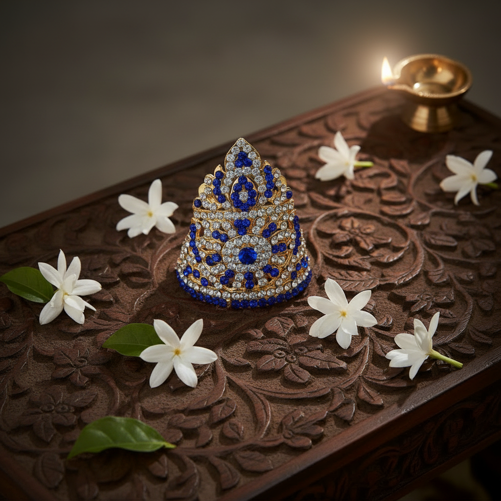 Stone Half Kirita / Crown for Small God Idols