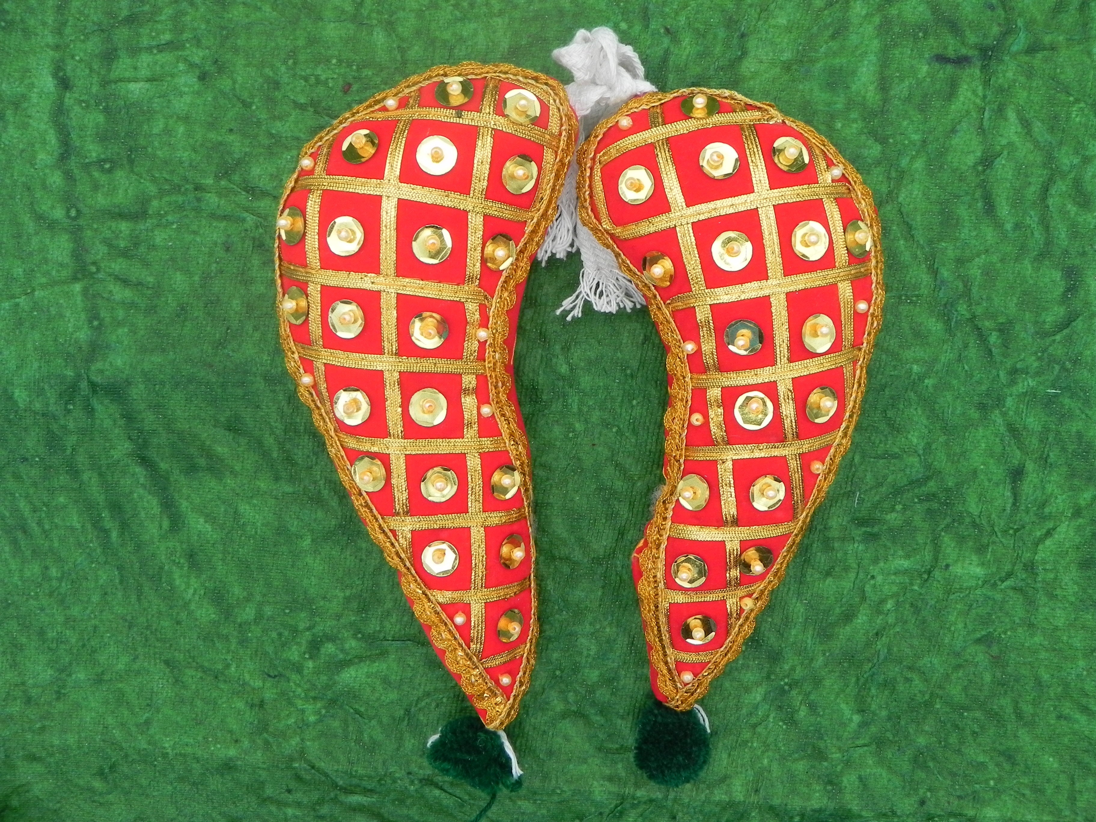 Grand Velvet Tomala Pair for Deity Altar Side Decoration - 18 Inch