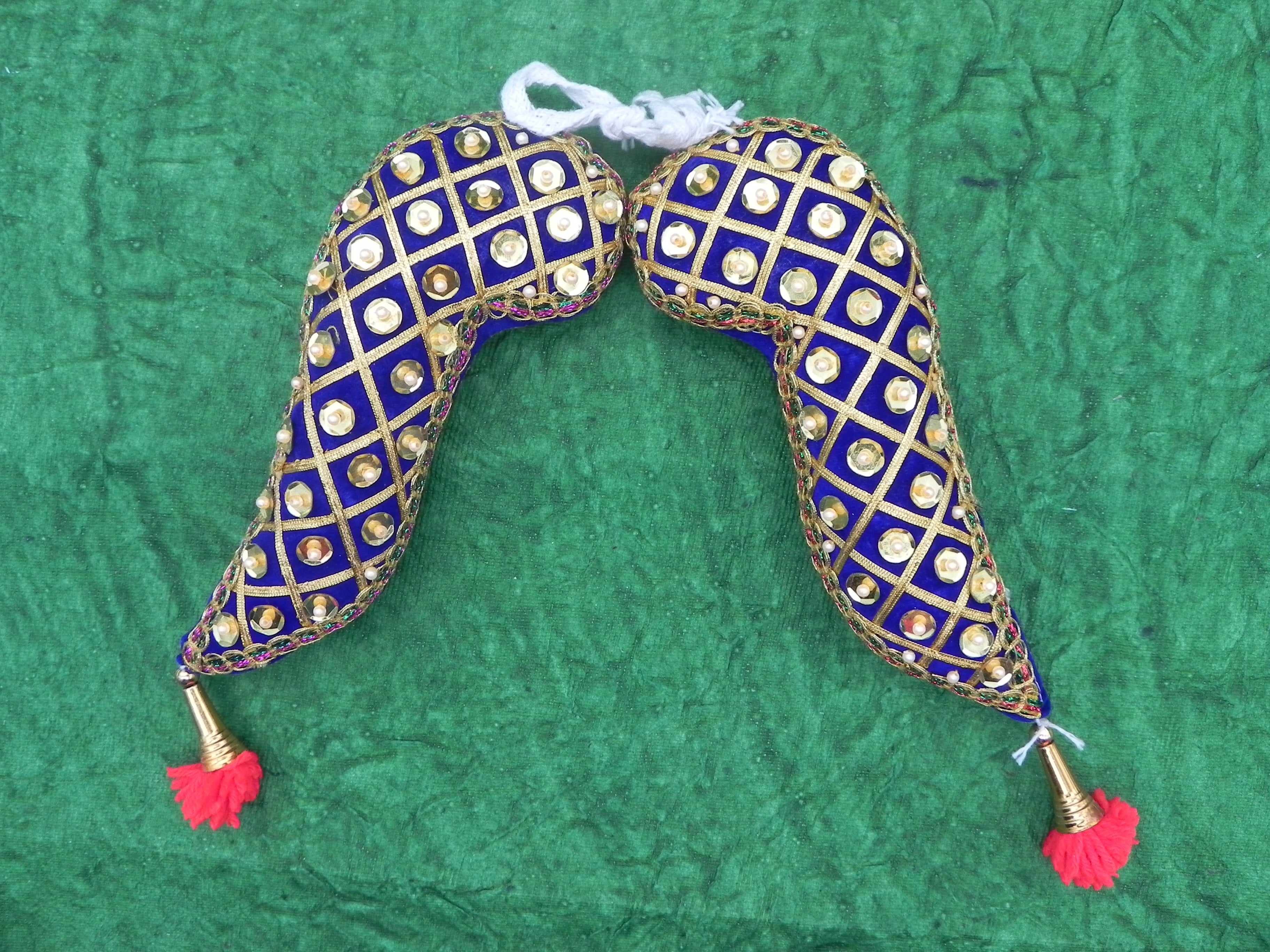 Grand Velvet Tomala Pair for Deity Altar Side Decoration - 18 Inch