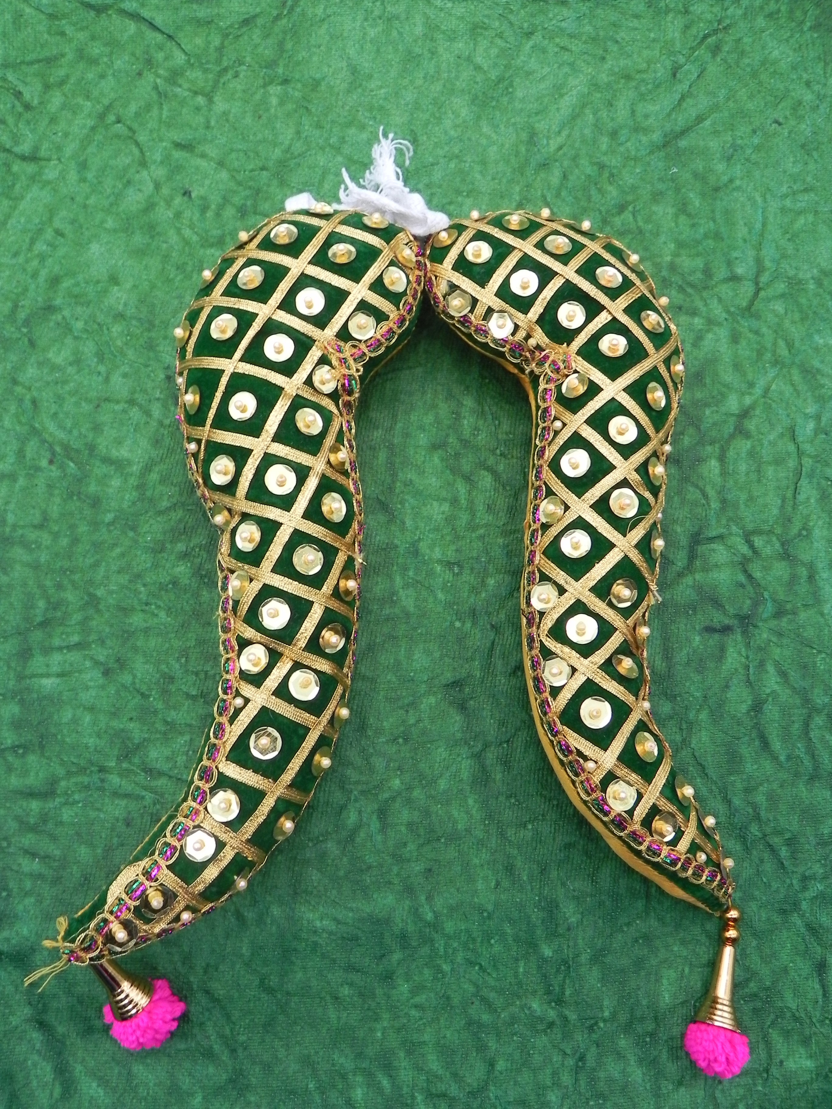 Grand Velvet Tomala Pair for Deity Altar Side Decoration - 18 Inch