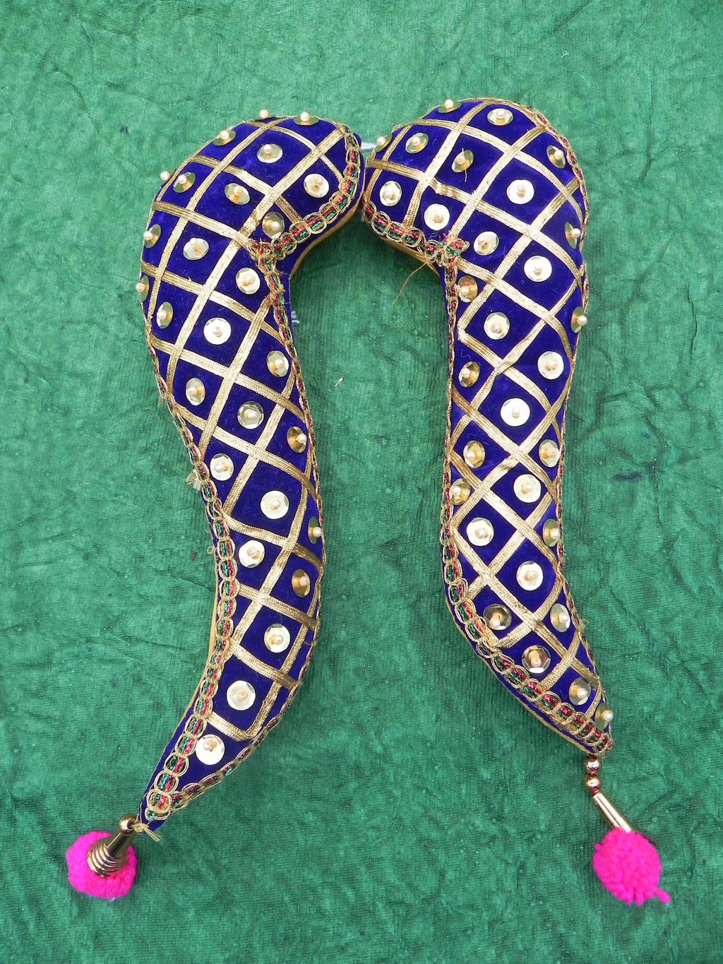 Grand Velvet Tomala Pair for Deity Altar Side Decoration - 18 Inch