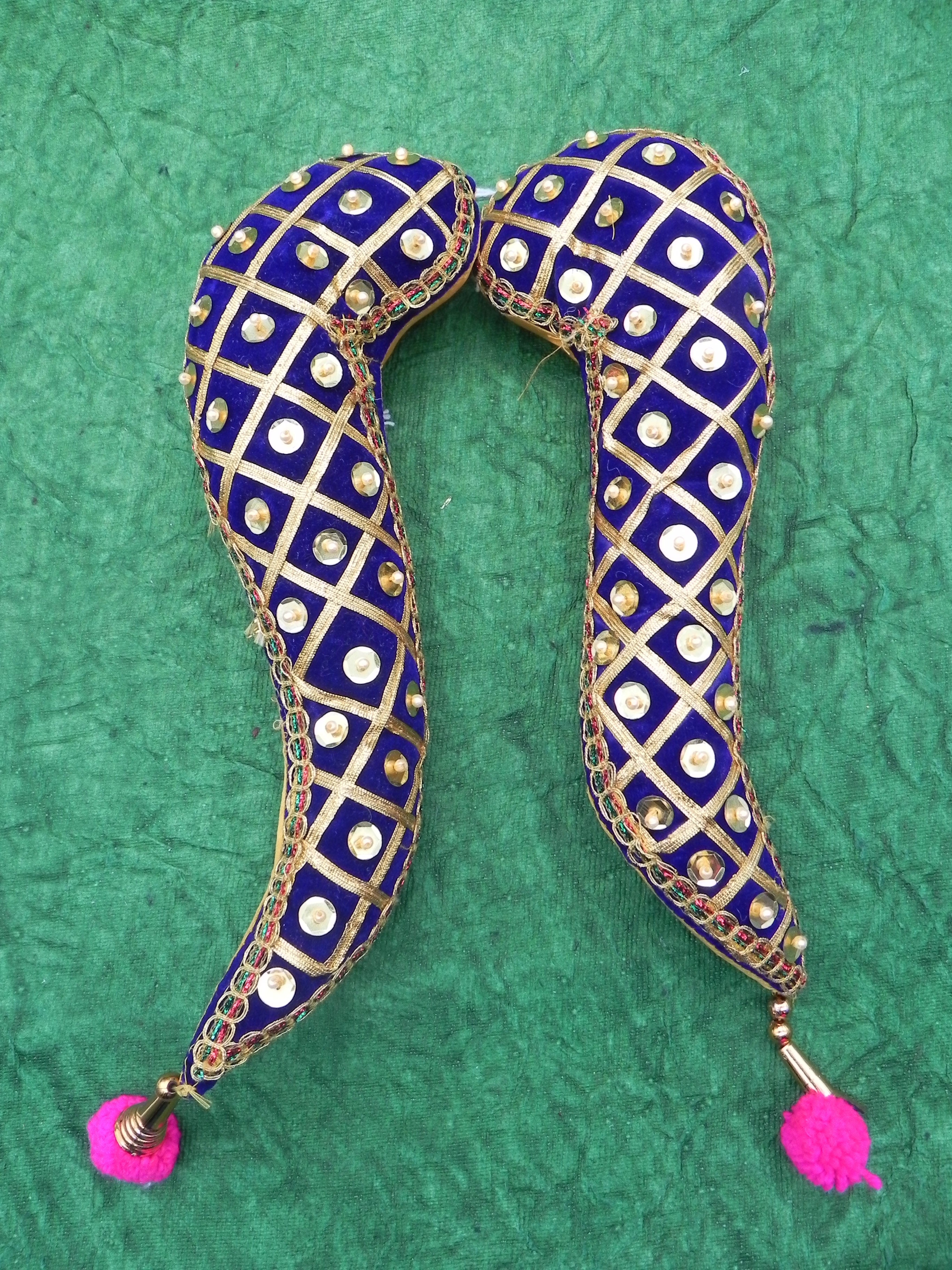 Grand Velvet Tomala Pair for Deity Altar Side Decoration - 18 Inch