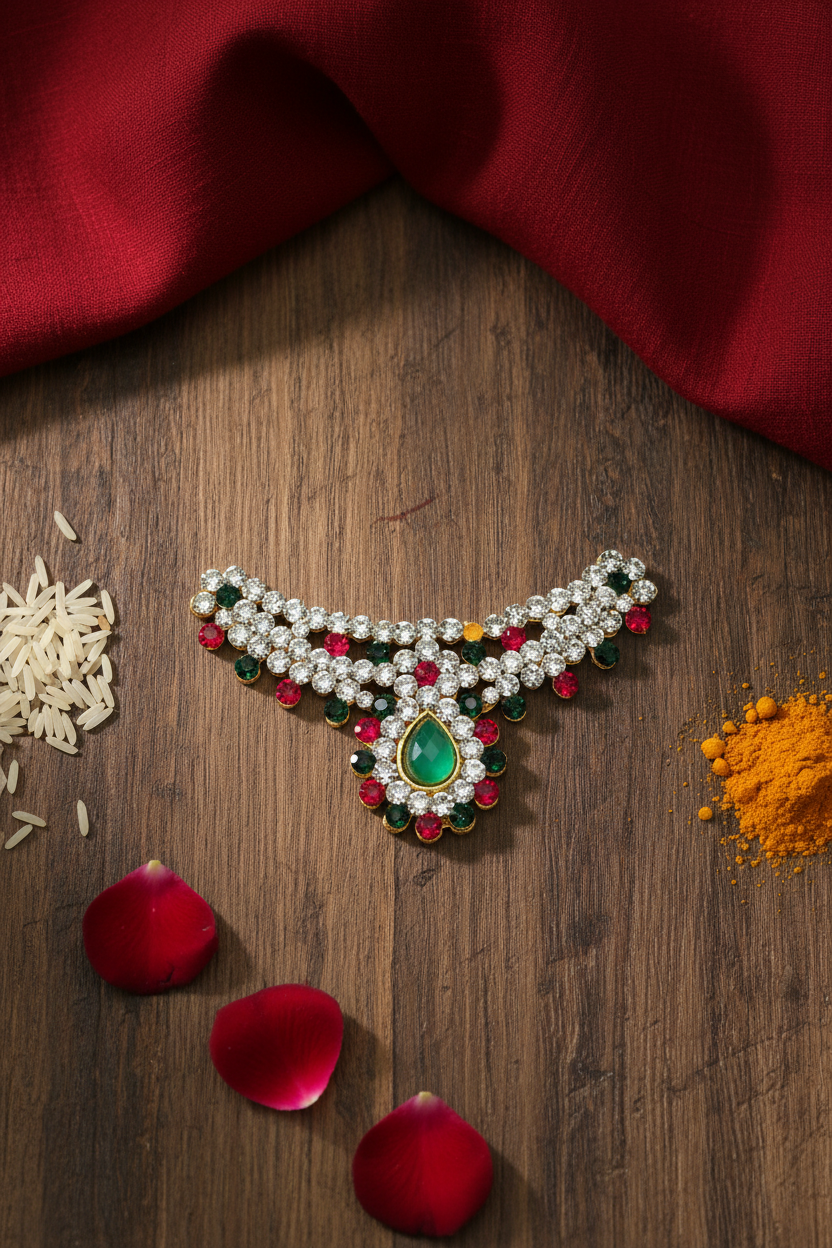 Miniature Stone Necklace for Small Deity Idols - 1.5 Inch