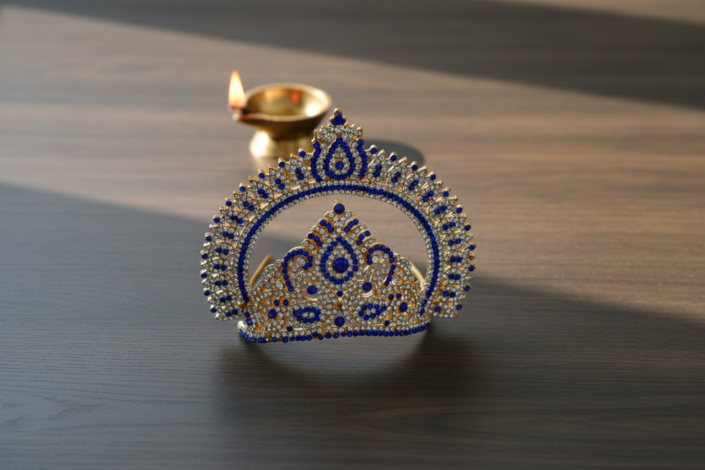 Stone Kireeta with Arch - 5-Inch Traditional Deity Crown