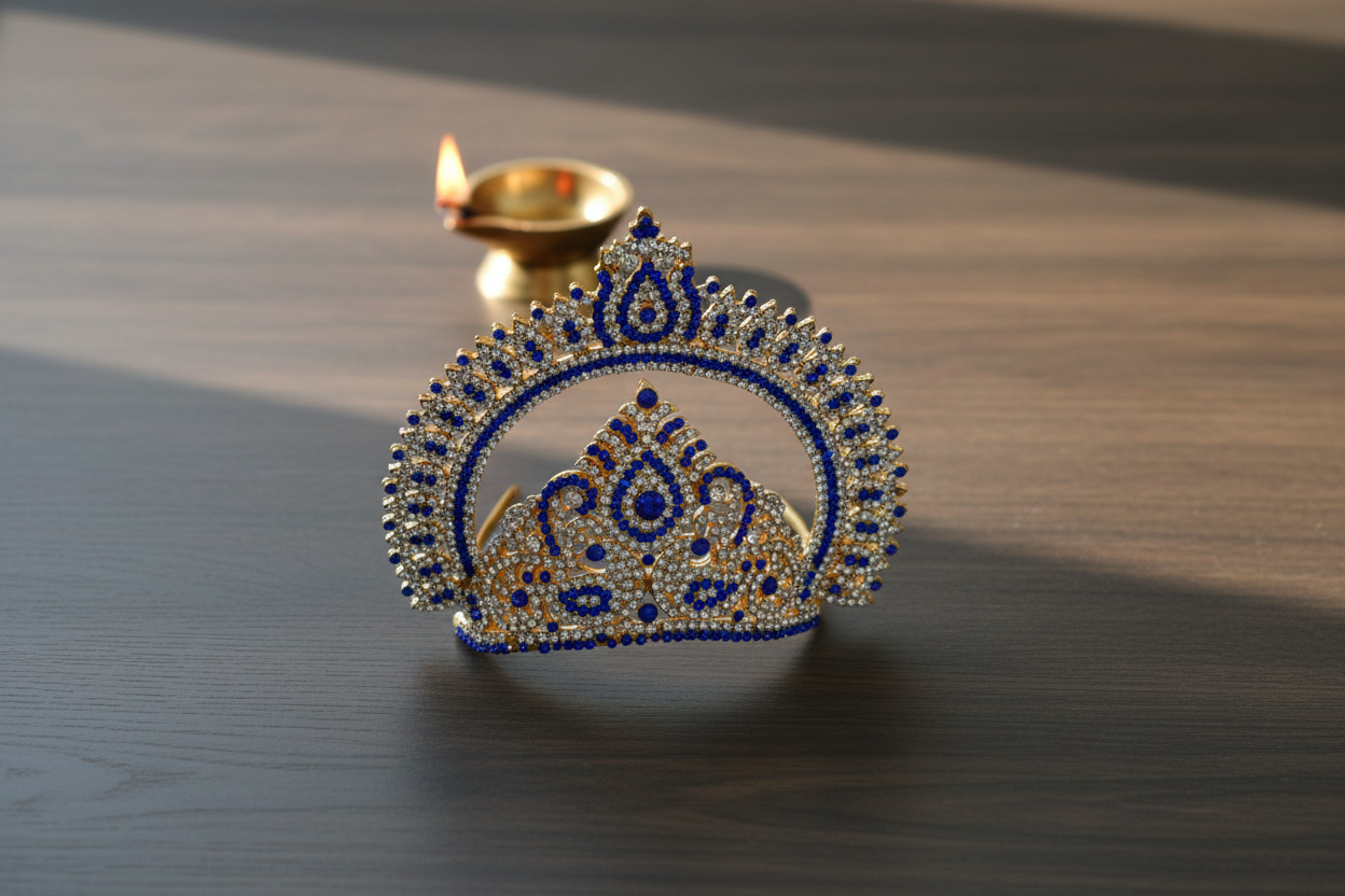 Stone Kireeta with Arch - 5-Inch Traditional Deity Crown