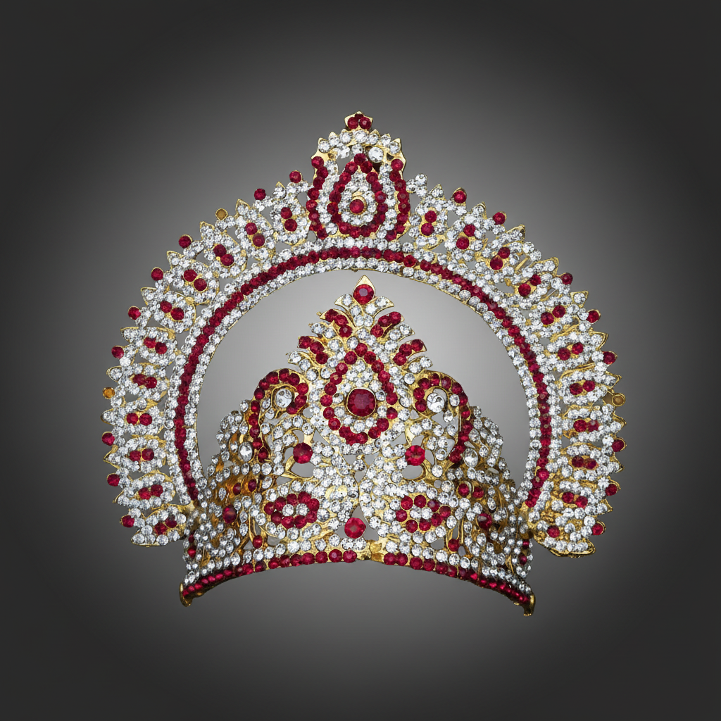 Stone Kireeta with Arch - 5-Inch Traditional Deity Crown