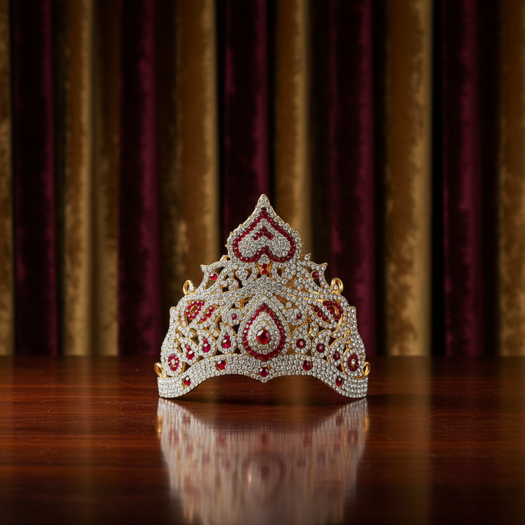 Stone Kirita - 4-Inch Traditional Deity Crown