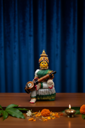 Decorated Saraswati Devi Idol with Veena [ Height-19 inches ]