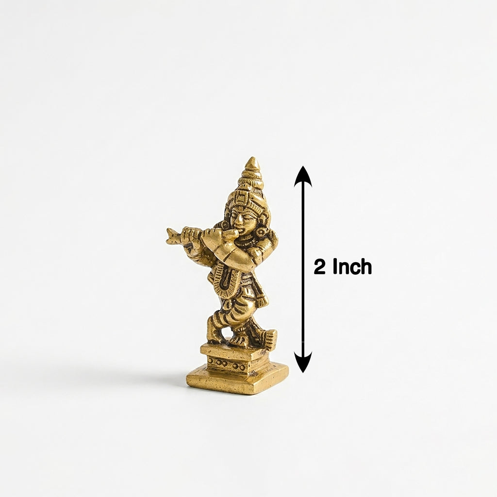 Brass Krishna Idol