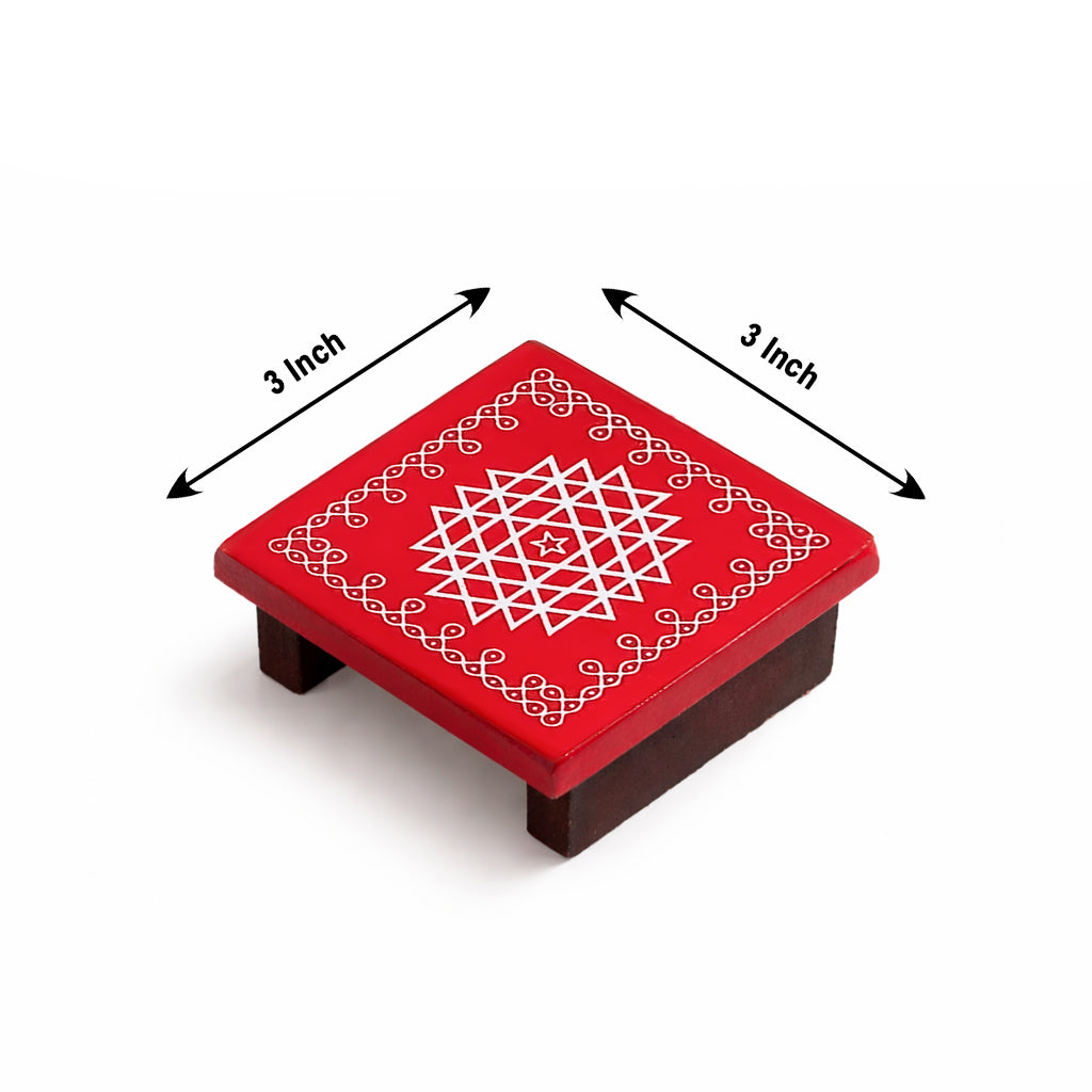Small Red Pooja Peeta