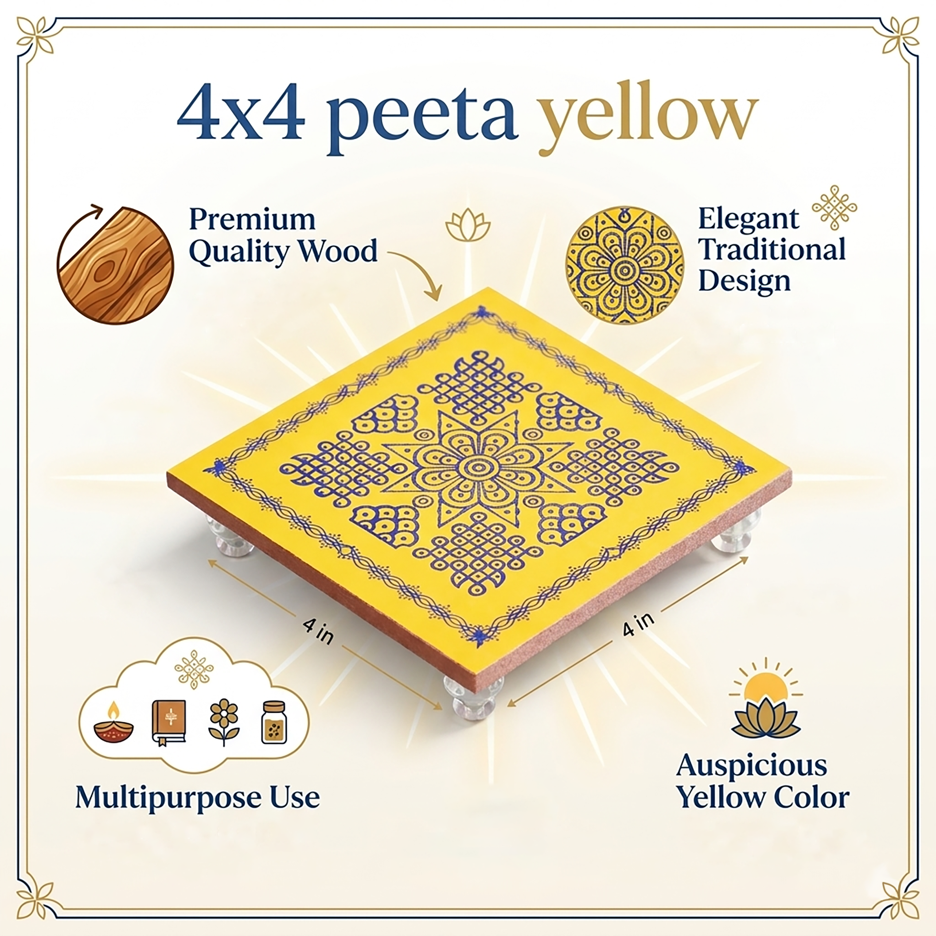 Sacred Yellow Pooja Peeta
