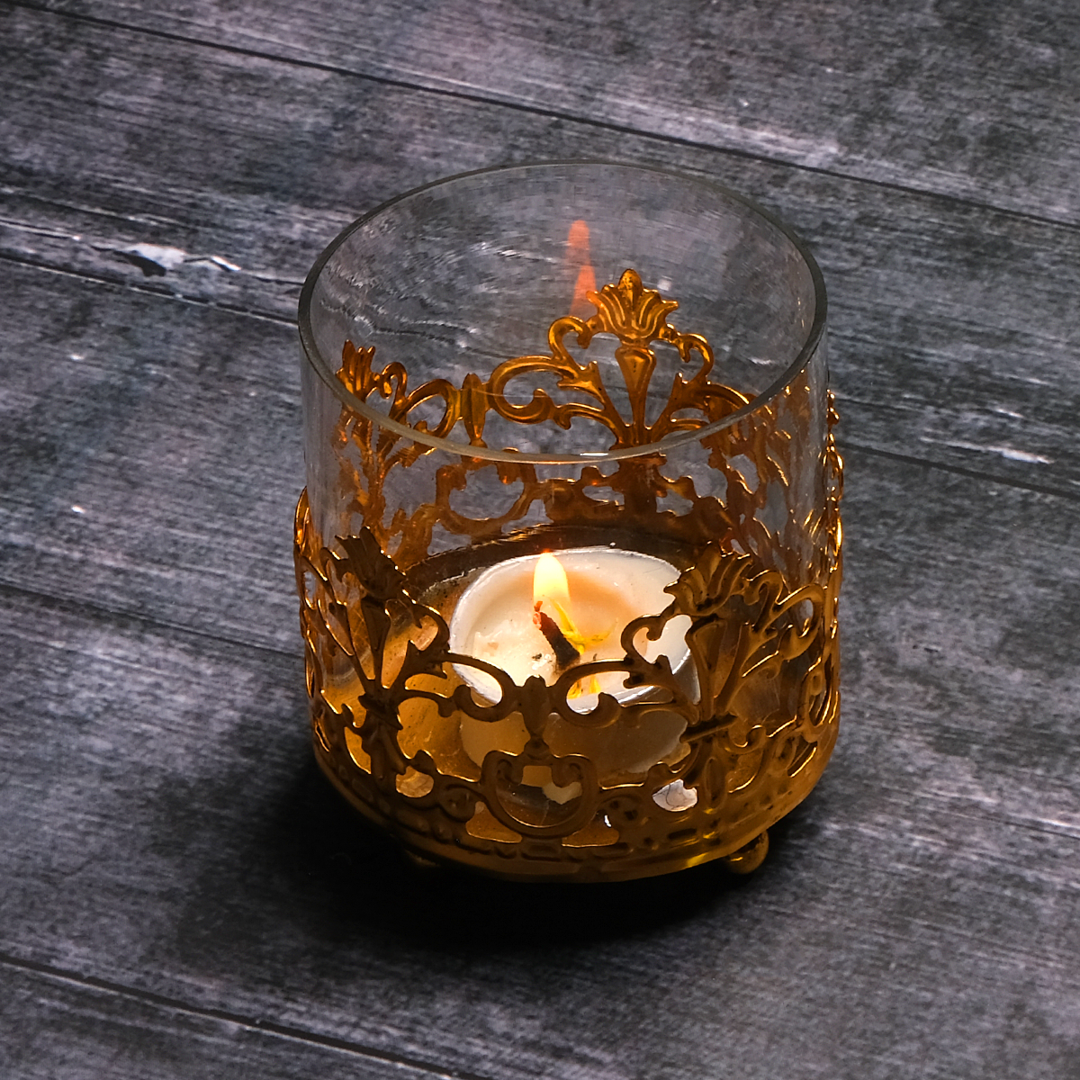 Designer Glass T Light Holder