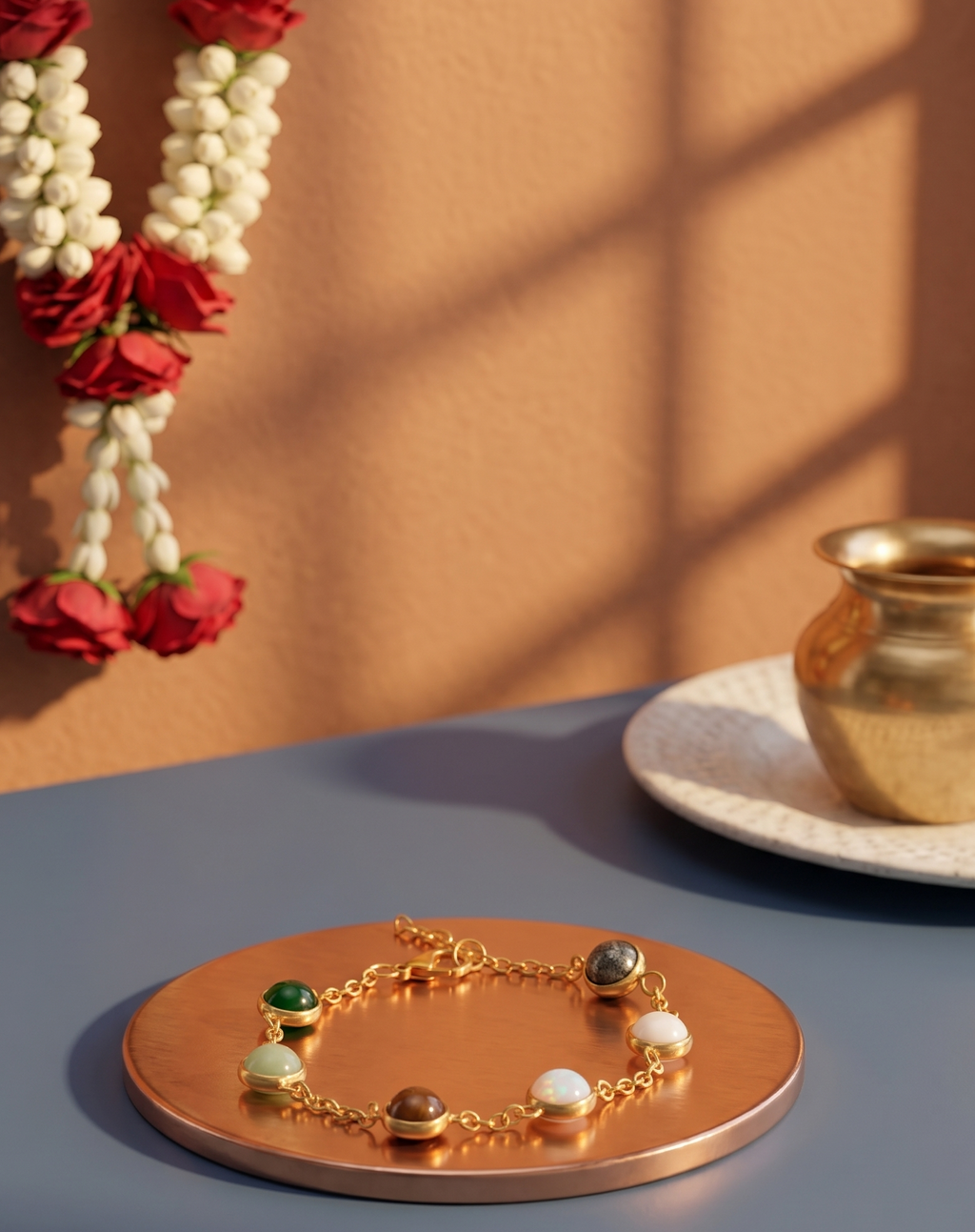 Gold Plated Dhan Yog Metal Bracelet