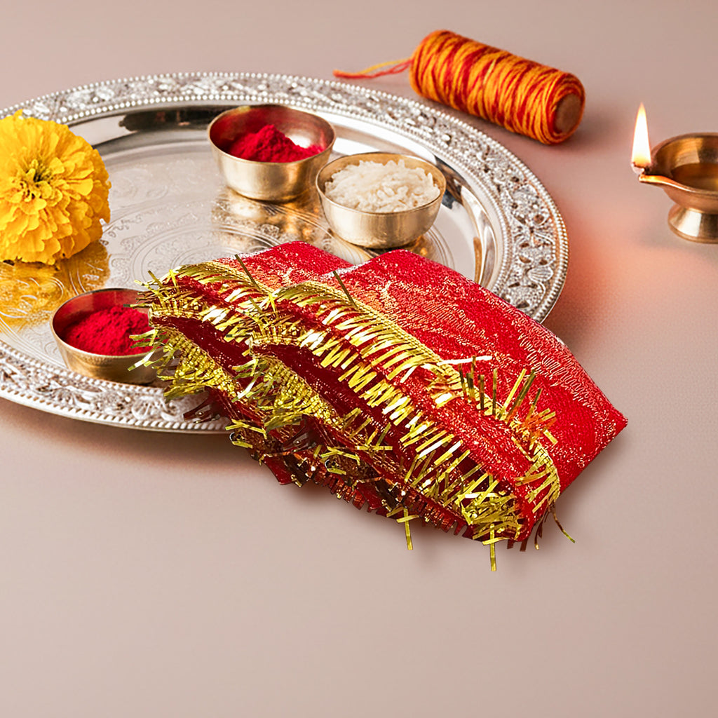 Red Net Mata Chunri (95 x 45 cm, 1 pc).