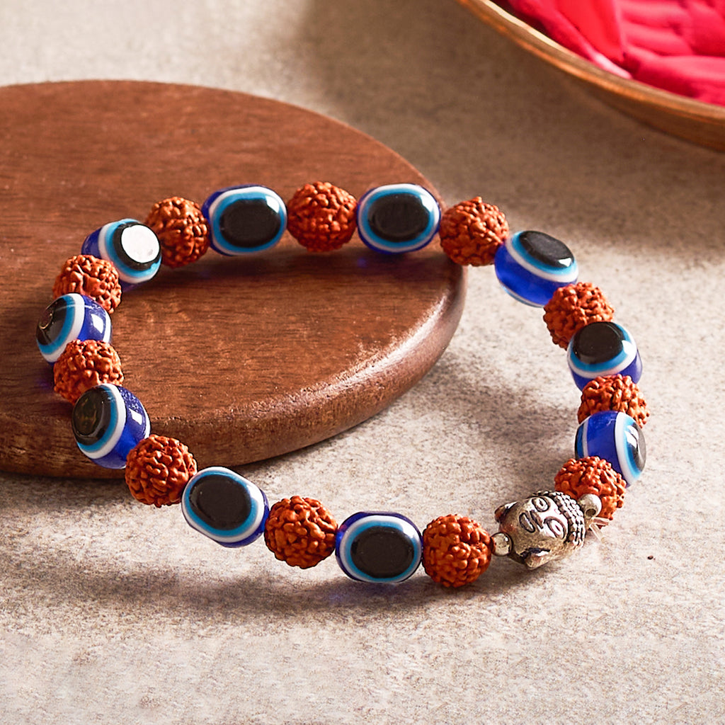 Rudraksha and Evil Eye Bracelet