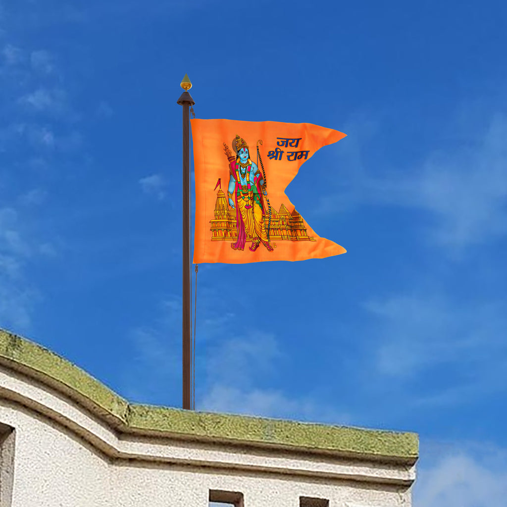 Jai Shree Ram Printed Saffron Flag