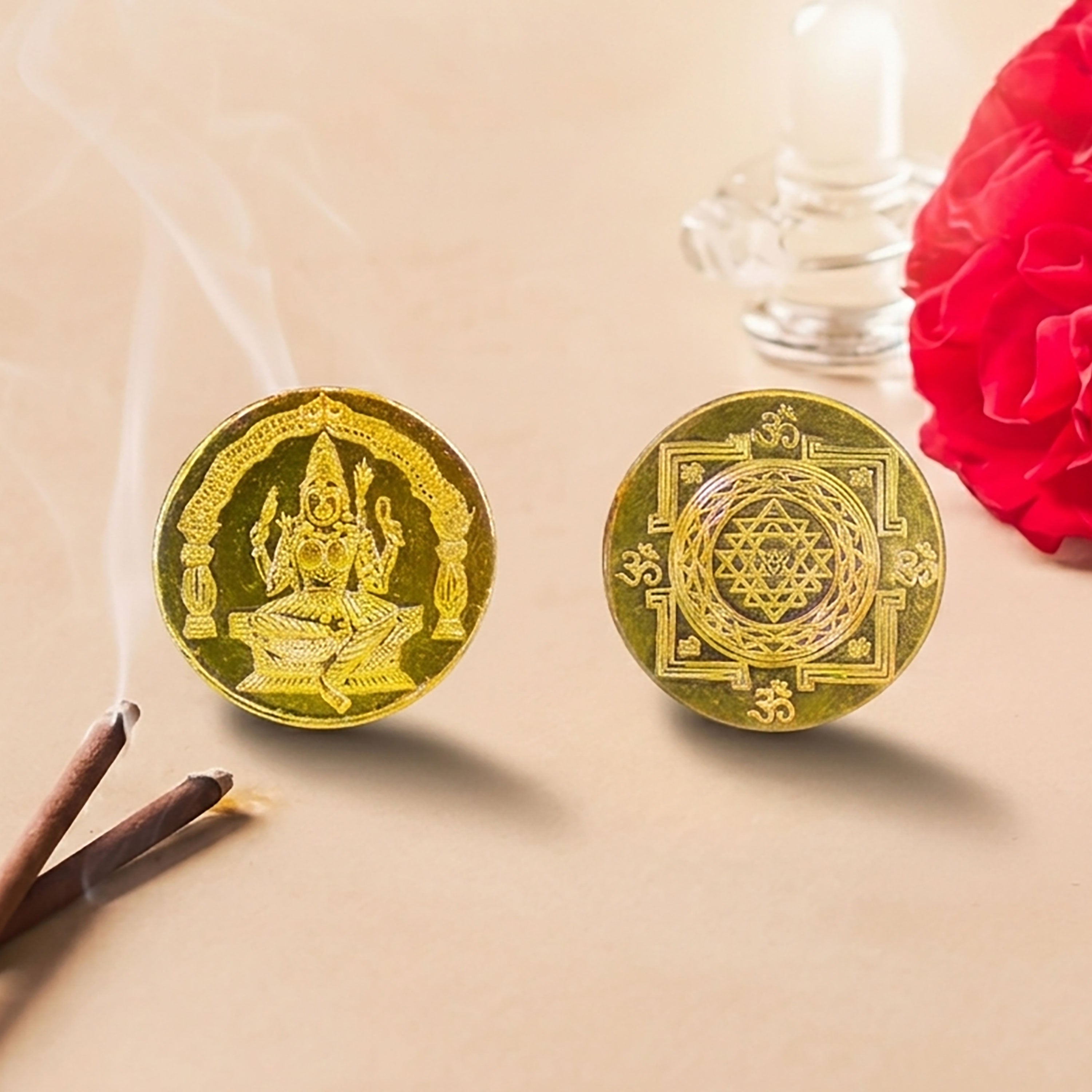 Holy Golden Deity Coin Sacred Elegance