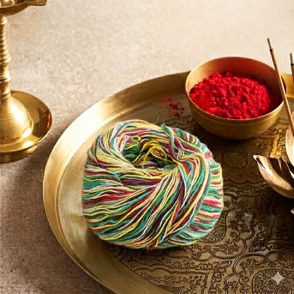 Panchavarna Nool - Finest 5 Colour Thread for Pooja