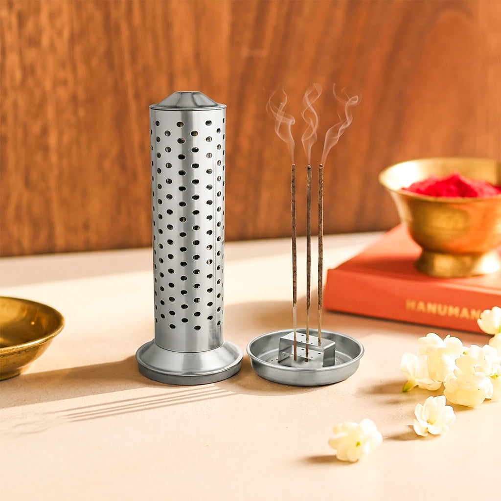 Stainless Steel Agarbatti Organizer.