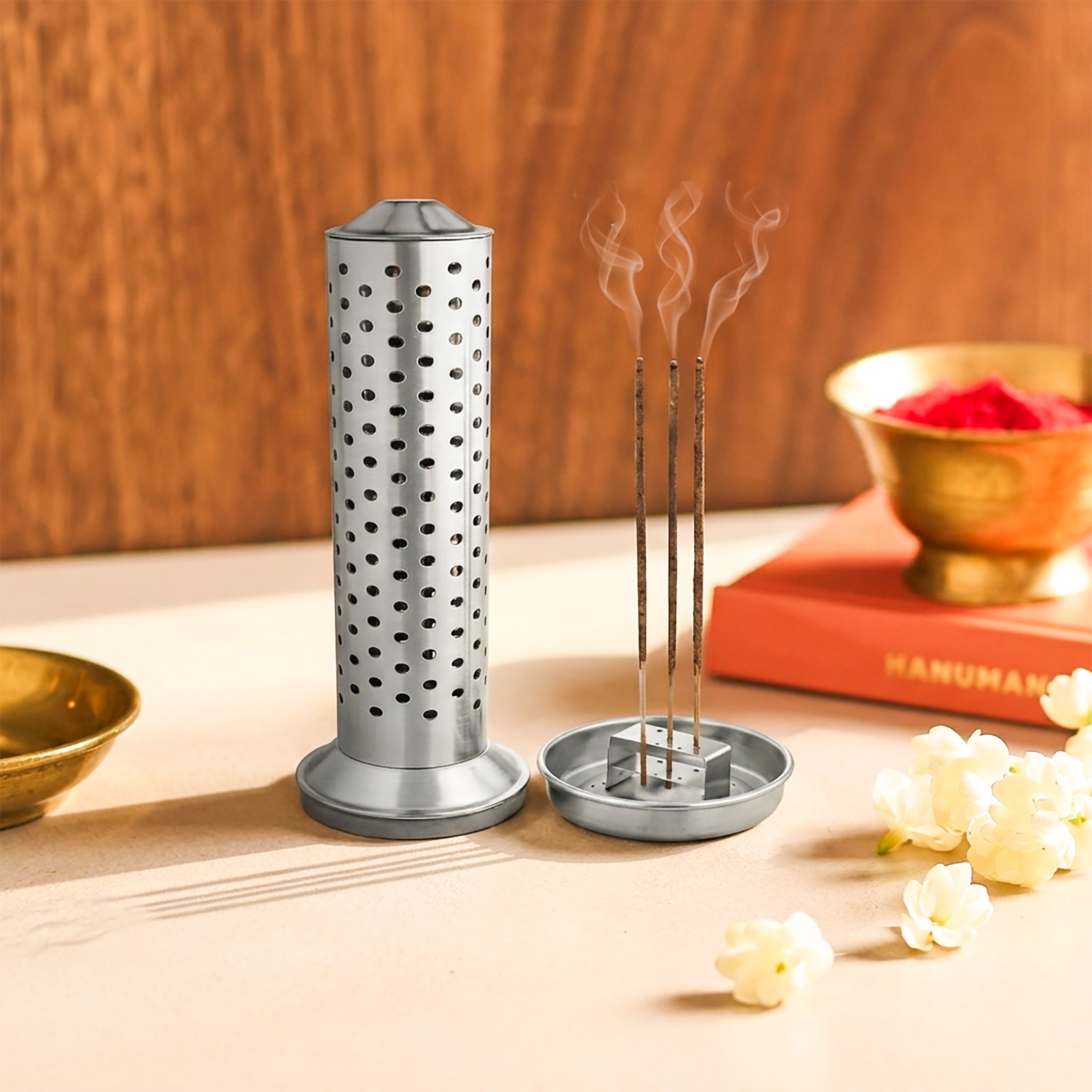 Stainless Steel Agarbatti Organizer.