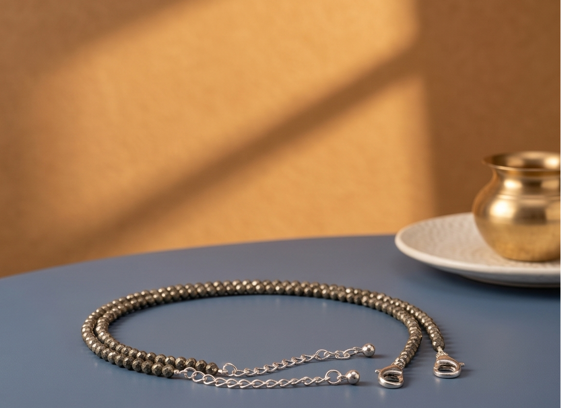 Natural Pyrite Anklet Pair