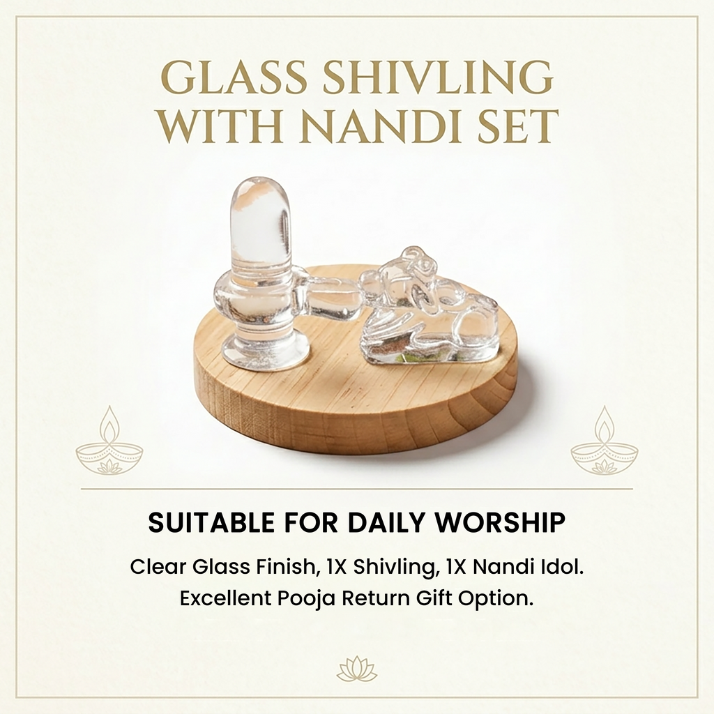 Spatika Linga and Nandi Set