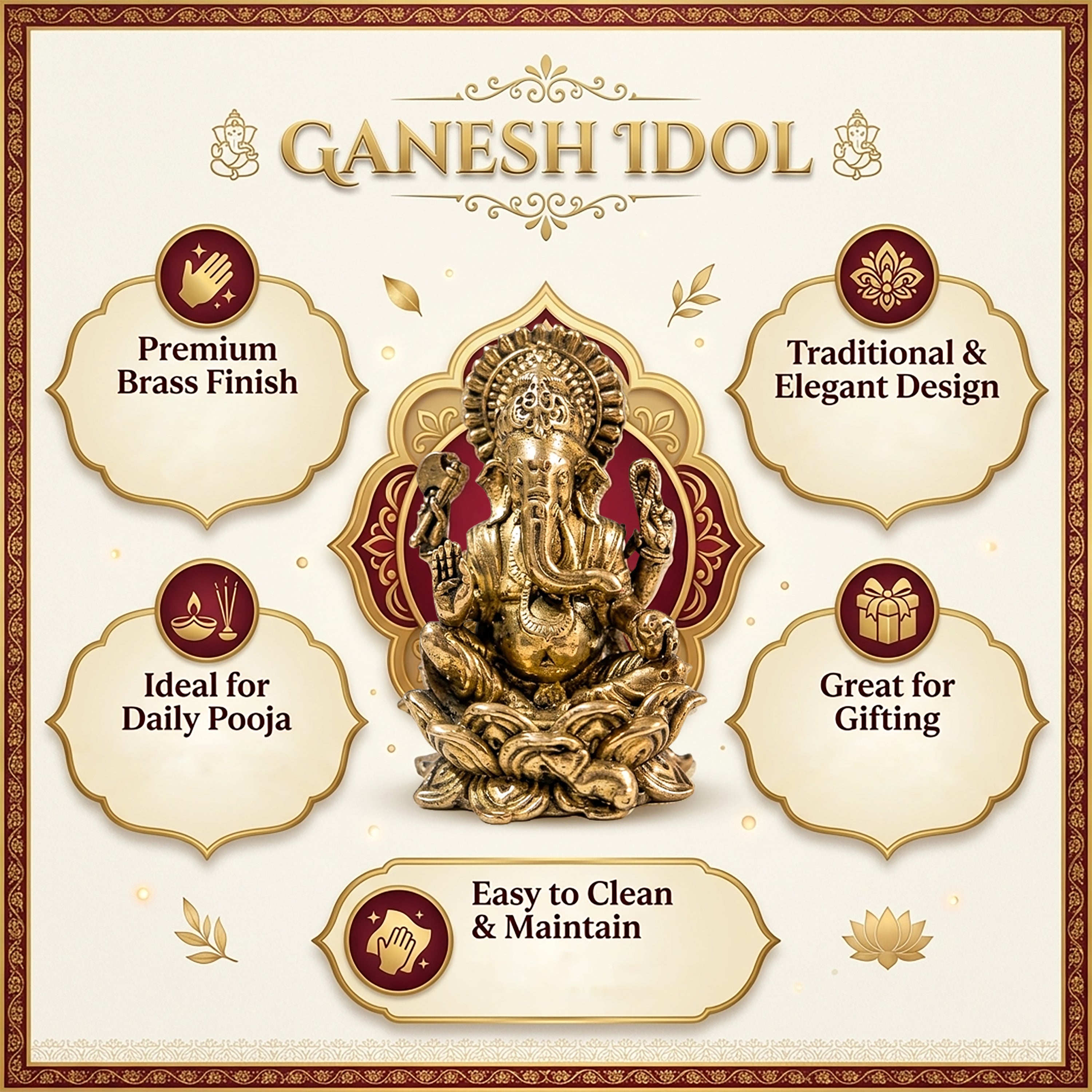 Brass Ganesh Idol