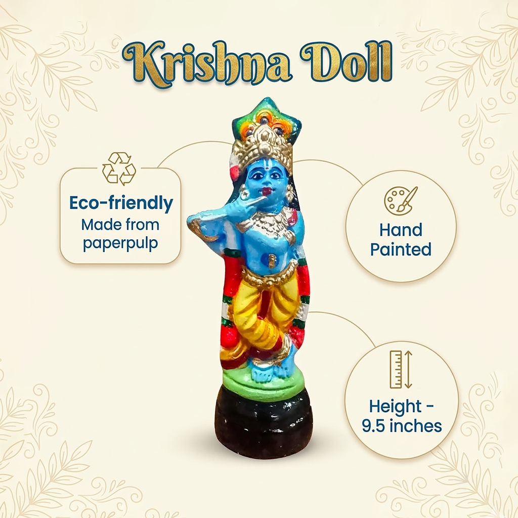 Clay Krishna Doll for Janmashtami