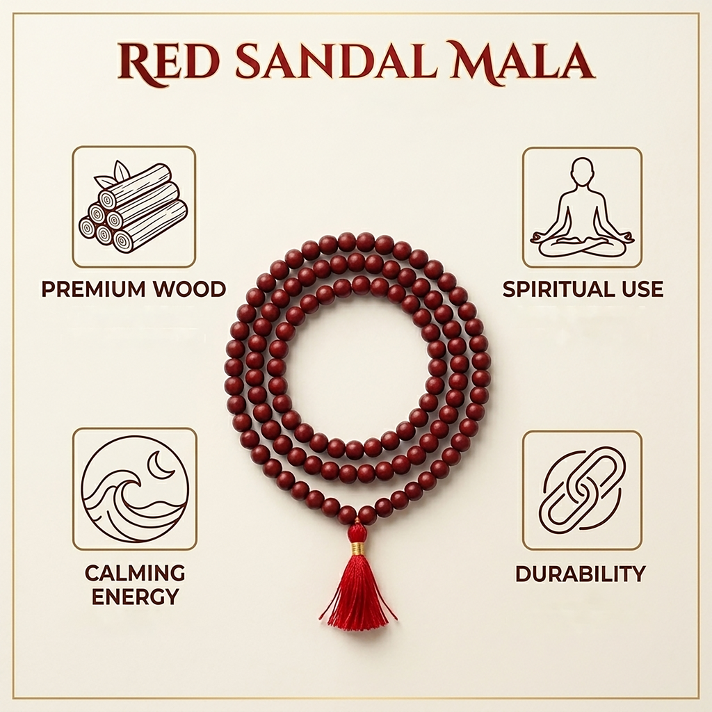 Authentic Red Tulsi Mala