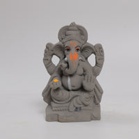 CLAY MUKUT GANESHA  6 INCH PLAIN