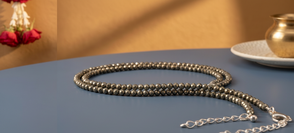Natural Pyrite Anklet Pair