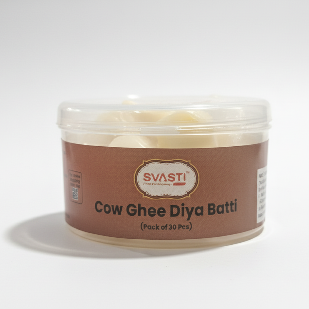 Cow Ghee Batti for Pooja (30 pcs box).