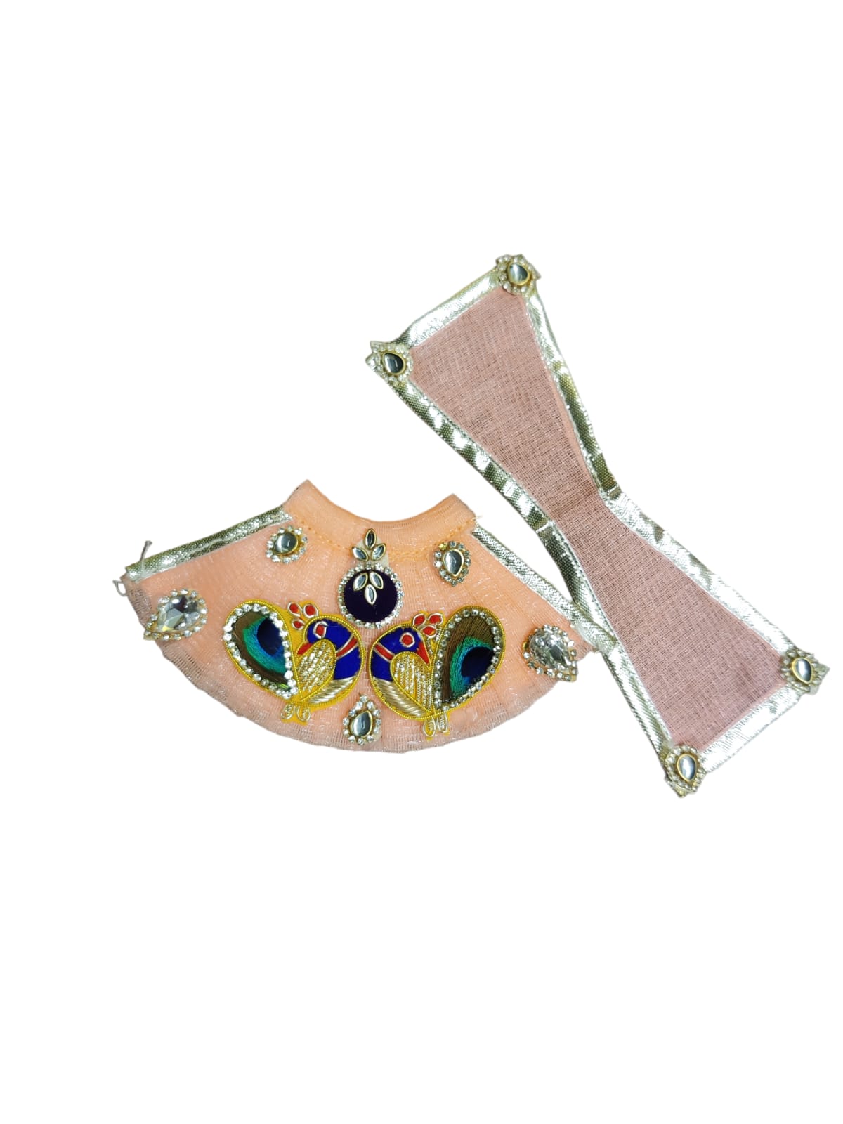 Peacock Design Lehanga and patka set Height 2 inch