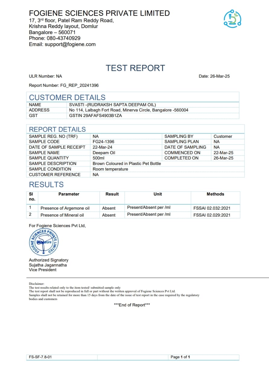 RUDRAKSH SAPTA DEEPAM OIL