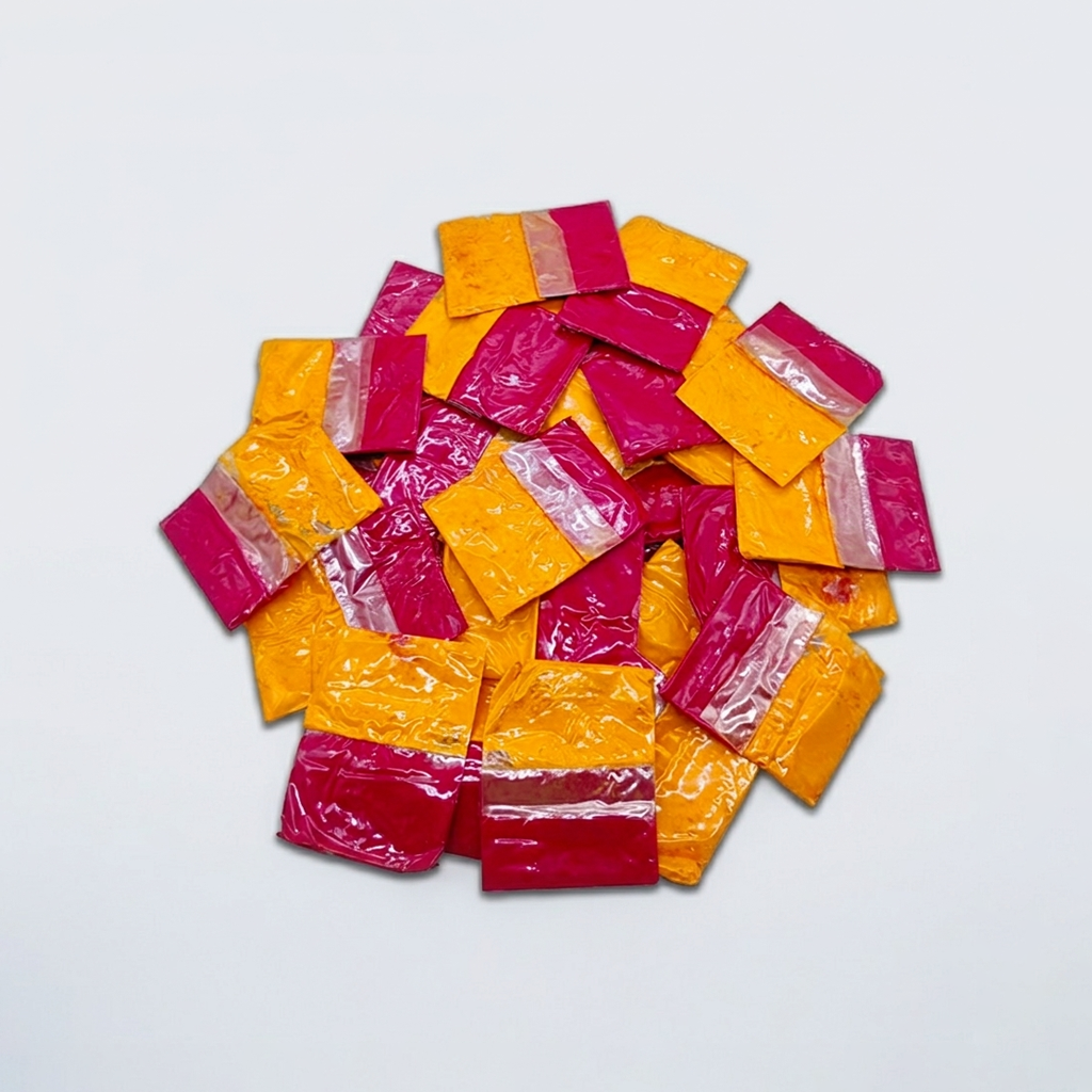 Traditional Kumkum and Turmeric Combo (Pack of 25 Pcs)