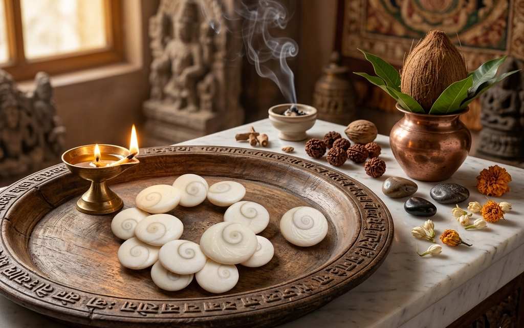 Gomati Chakra Set (11 Pcs) with Pure Copper Plate