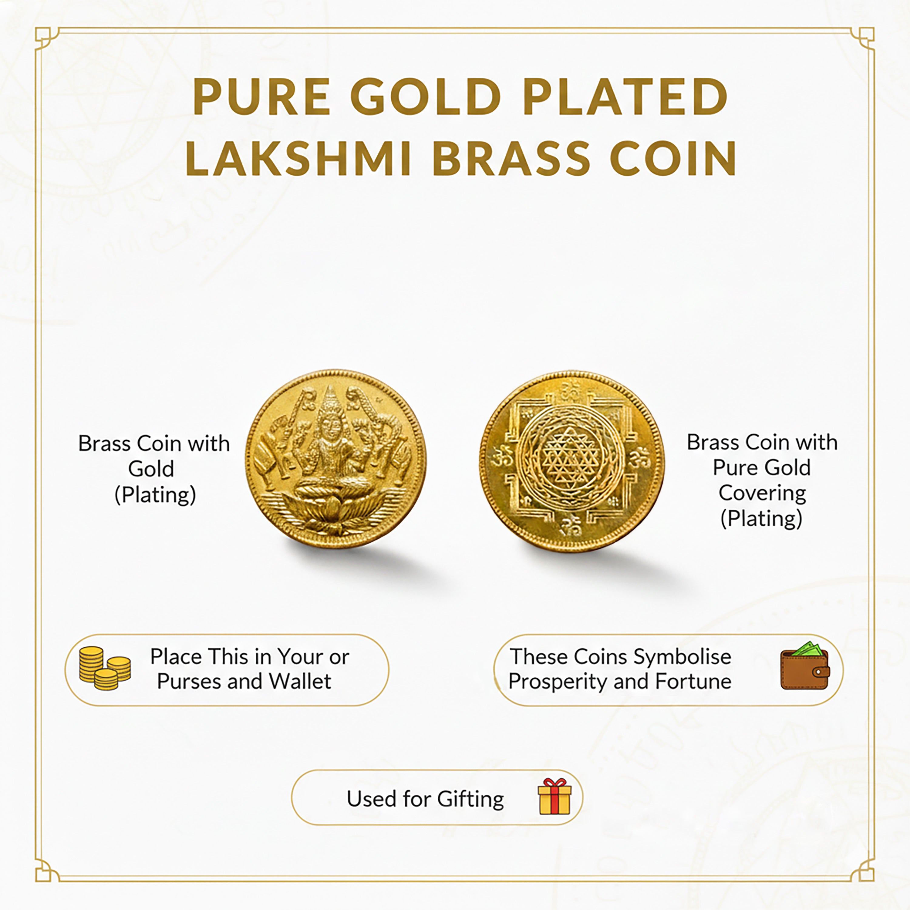 Brass Lakshmi Coin with Yantra